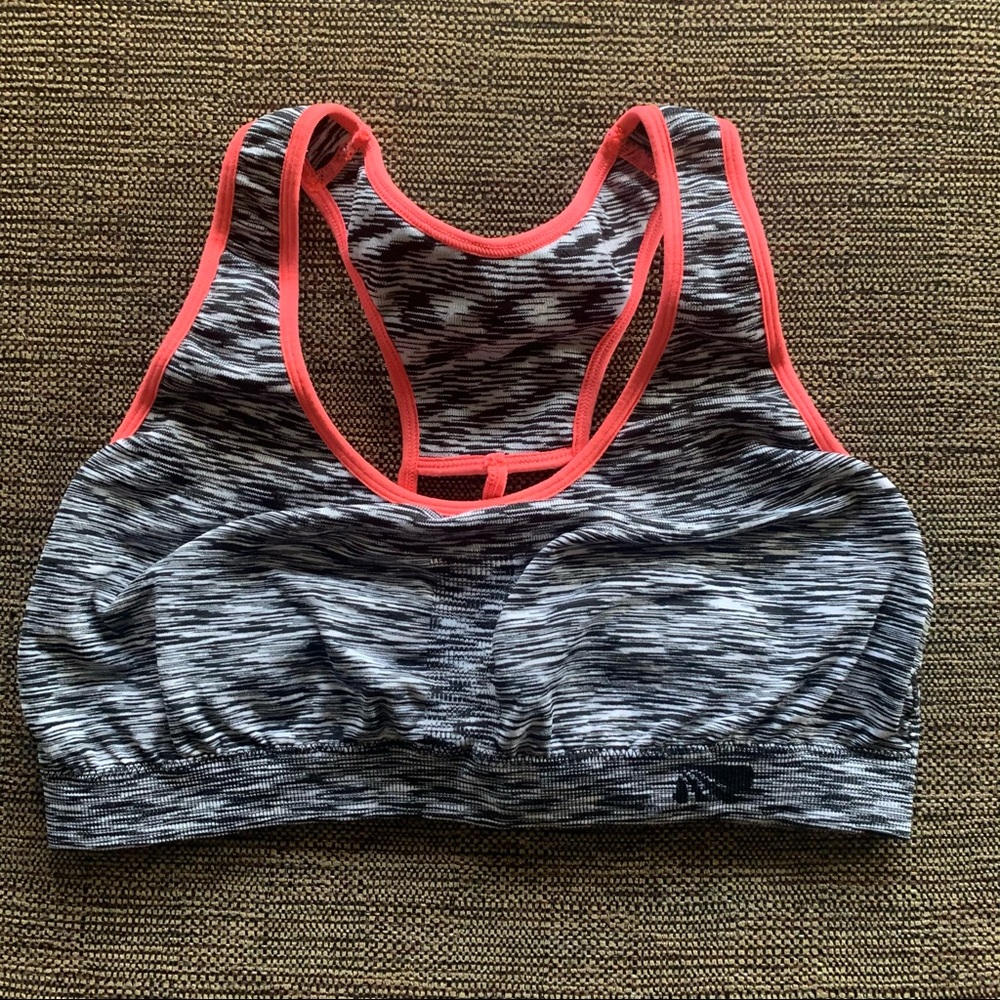 Pink, Black & White sports bra